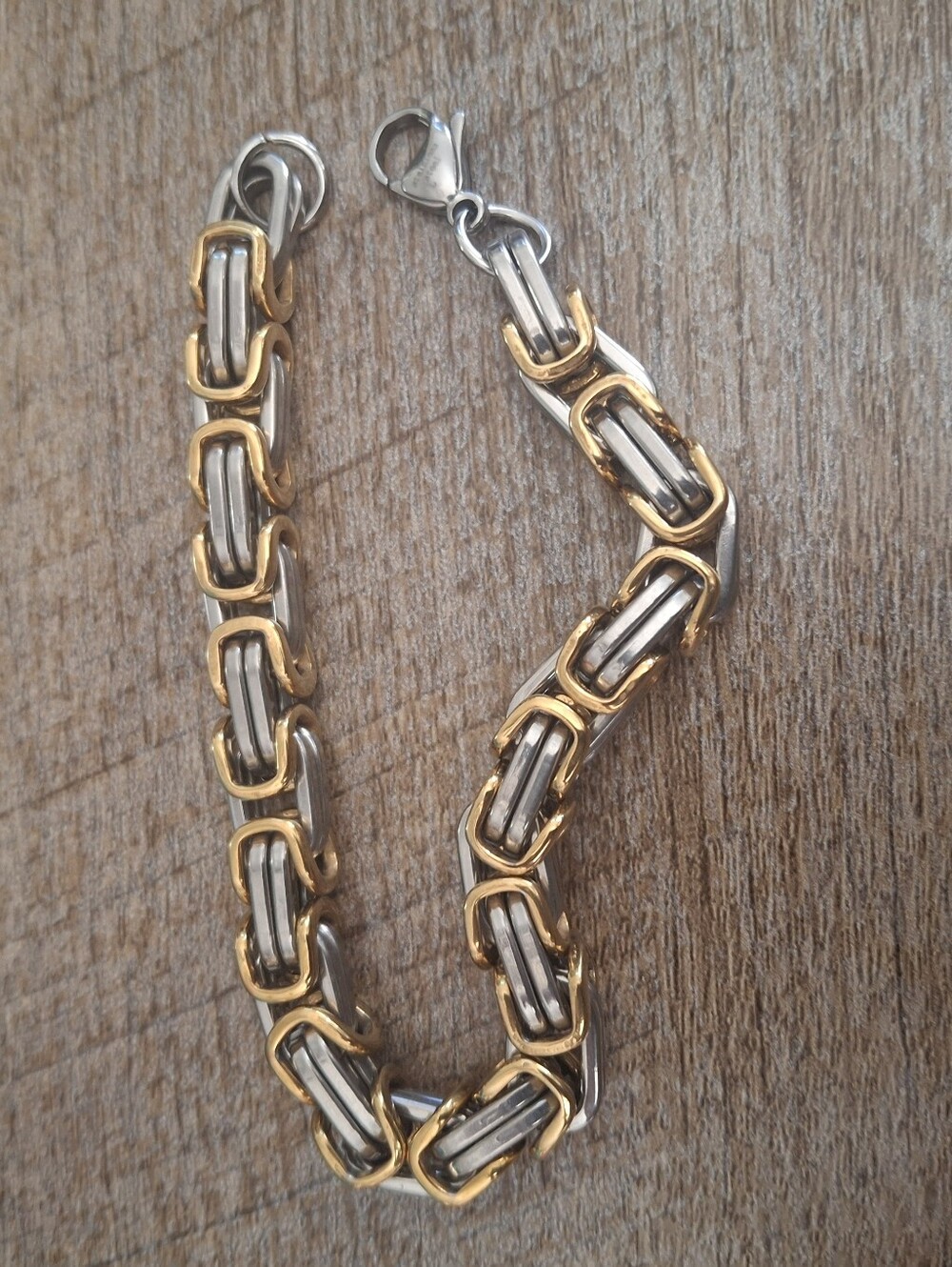 Two-Tone Gold & Silver Link Bracelet